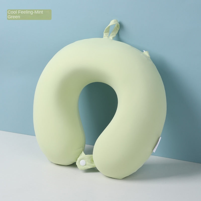 Travel U-shaped Pillow Portable Memory Cotton Storage Neck Pillow Student Napping Pillow Airplane Pillow