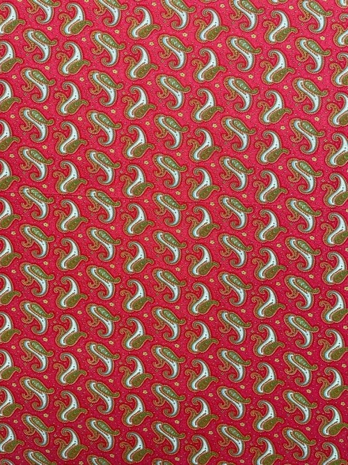 SheetWorld Fitted Bassinet Sheet - 100% Cotton Woven - Paisley Red,
