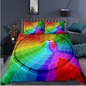 3D digital printing bedding home textile three piece quilt cover pillow case