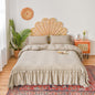 Home textile bedding chemical fiber washed cotton long flounce quilt cover set