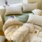 Cotton Dyed Washed Cotton Bedding Set Pure Cotton A Class Flat Sheet Quilt Cover Fitted Sheet Quilt Cover Three-Piece Set Striped