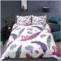 3D digital printing bedding quilt cover pillow case three piece feather series