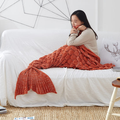 Mermaid Blanket Blankets Knitting Fish Tail Blanket Sofa Cover Birthday Gifts For Girls