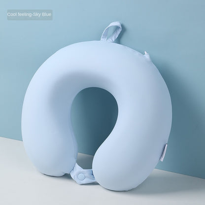 Travel U-shaped Pillow Portable Memory Cotton Storage Neck Pillow Student Napping Pillow Airplane Pillow