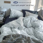 Solid Color Simple Four-Piece Set Flannel Quilt Cover INS Style Quilt Cover Dormitory Summer Washed Cotton Bedding Three-Piece Set