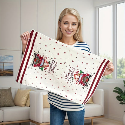 Christmas Kitchen Towels, Cute Absorbent Dish Cloths for Holiday Decor & Cleaning