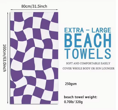 Customized beach towels super absorbent swimming towels personalized with your name