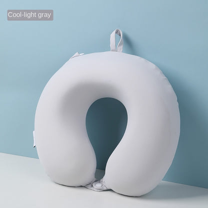 Travel U-shaped Pillow Portable Memory Cotton Storage Neck Pillow Student Napping Pillow Airplane Pillow