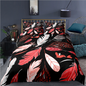 3D digital printing bedding quilt cover pillow case three piece feather series
