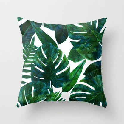 Elife Retro Green Leaves Cactus Linen cotton cushion case Polyester Home Decor Bedroom Decorative Sofa Car Throw Pillows