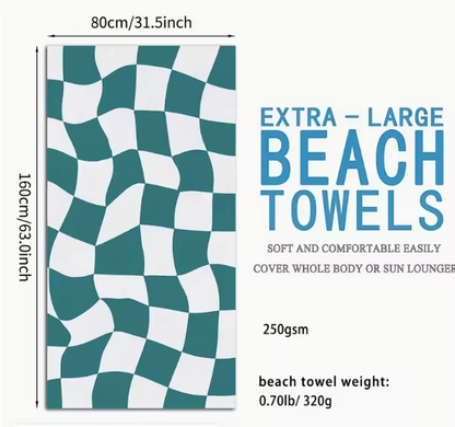 Customized beach towels super absorbent swimming towels personalized with your name