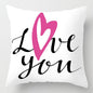 Fashion Pink Letter Pillow Case 45*45 Polyester Home Throw Pillows Soft Decorative Cushion Cover For Sofa Chair Pillow Covers