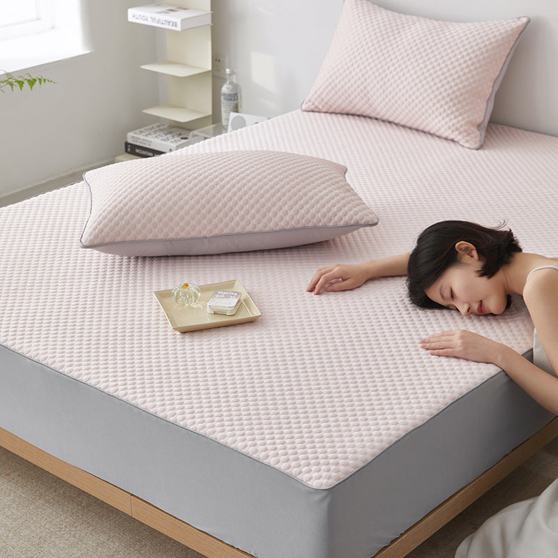 Cooling mat summer three piece set ice silk mat summer air conditioning mat bed sheet style