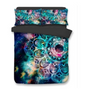 2/3pcs/set 3D Galaxy and Bohemia Bedding Set Queen Size Universe Bedding with Flower Bed Luxury Bedding Sets