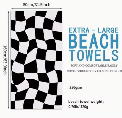 Customized beach towels super absorbent swimming towels personalized with your name