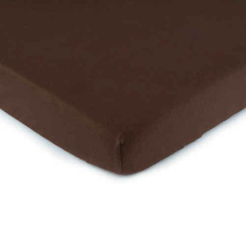 SheetWorld Fitted Youth Bed Sheet - 100% Cotton Jersey - Solid Brown,