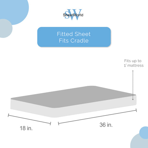 SheetWorld Fitted Cradle Sheet - 100% Cotton Woven - Solid Red Woven,