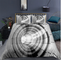 3D digital printing bedding home textile three piece quilt cover pillow case
