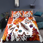 3D digital printing bedding quilt cover pillow case three piece feather series