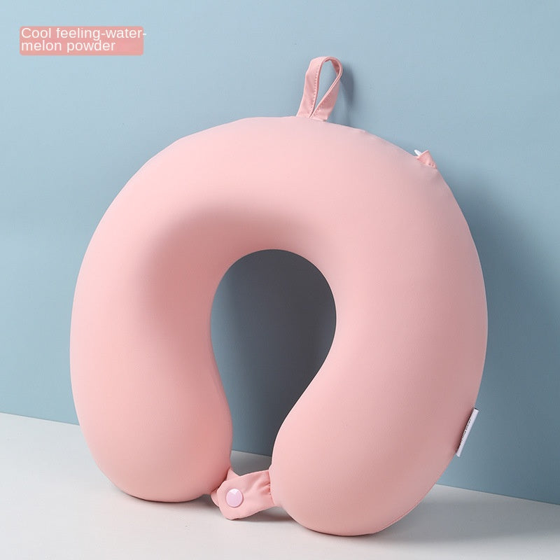 Travel U-shaped Pillow Portable Memory Cotton Storage Neck Pillow Student Napping Pillow Airplane Pillow