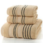 3Pieces Set Grey Cotton Towel Set for Men toalla 2pc Face Washcloth Hand Towel 1pc Bath Towel Camping Shower Towels Bathroom