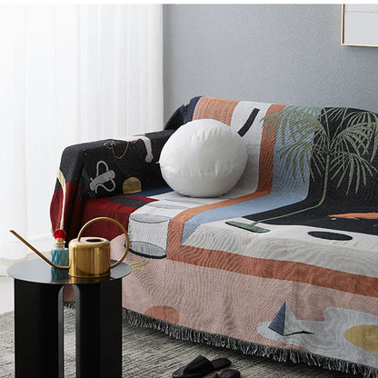 4018 Nordic Throw Blanket Multifunction Space Travel Decoration Slipcover Cobertor Hanging Tapestry for Sofa Bed Sheet Blankets