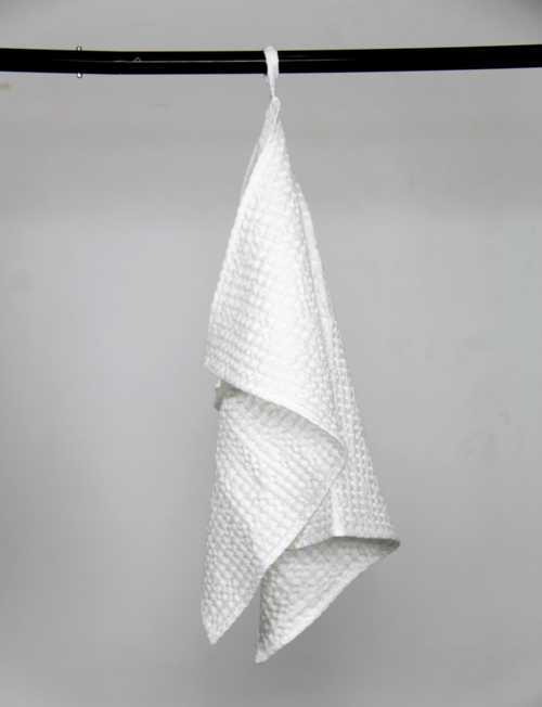 White linen waffle towel | European Linen Blend