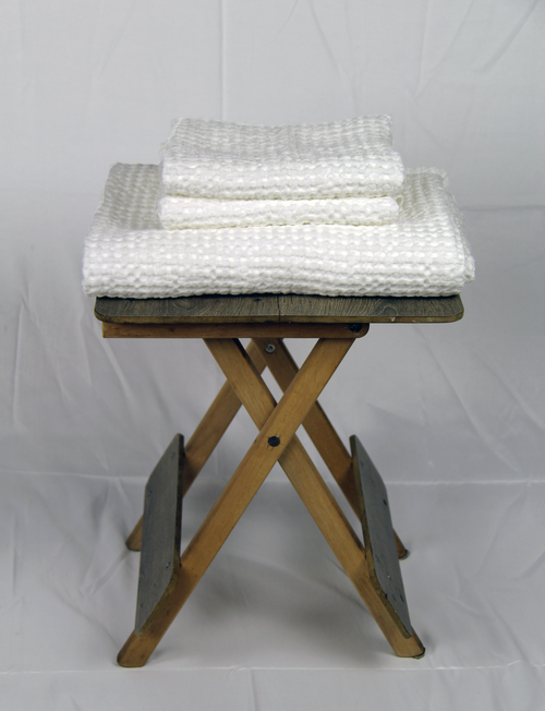 White linen waffle towel | European Linen Blend