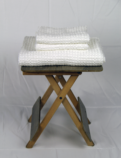 White linen waffle towel | European Linen Blend