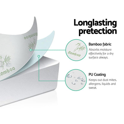 NNEDSZ Bedding Giselle Bedding Bamboo Mattress Protector Double