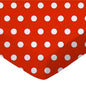 SheetWorld Fitted Bassinet Sheet - 100% Cotton Woven - Polka Dots Red,