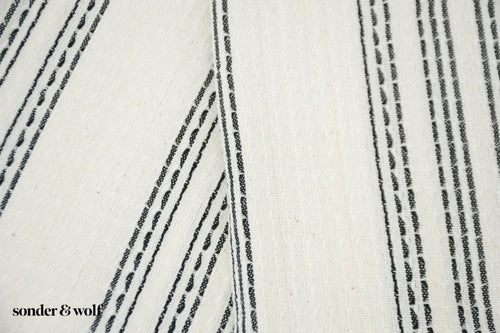 Black & White 3 Stripe | Beach Towel