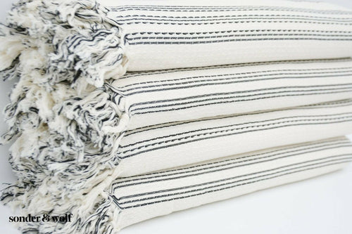 Black & White 3 Stripe | Beach Towel