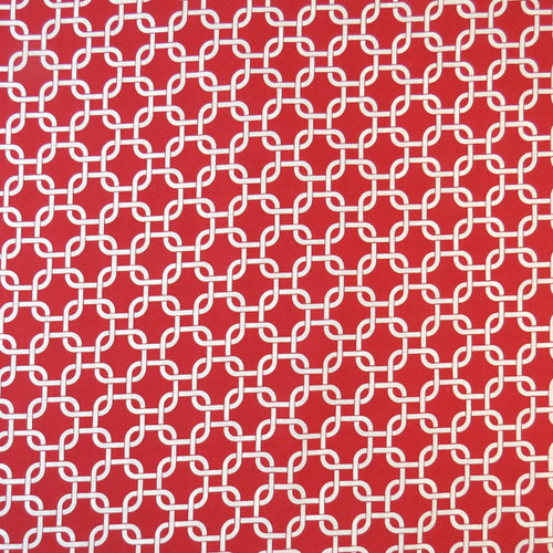 SheetWorld Fitted Bassinet Sheet - 100% Cotton Woven - Red Links, Made