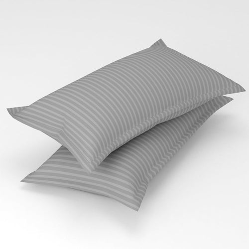Premium Cotton Double Bed Sheet with 2 Pillow Covers(Color-Silver)