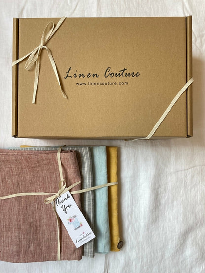 White linen waffle towel | European Linen Blend