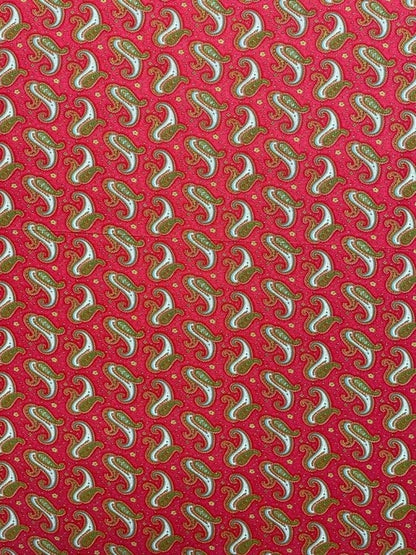 SheetWorld Fitted Bassinet Sheet - 100% Cotton Woven - Paisley Red,